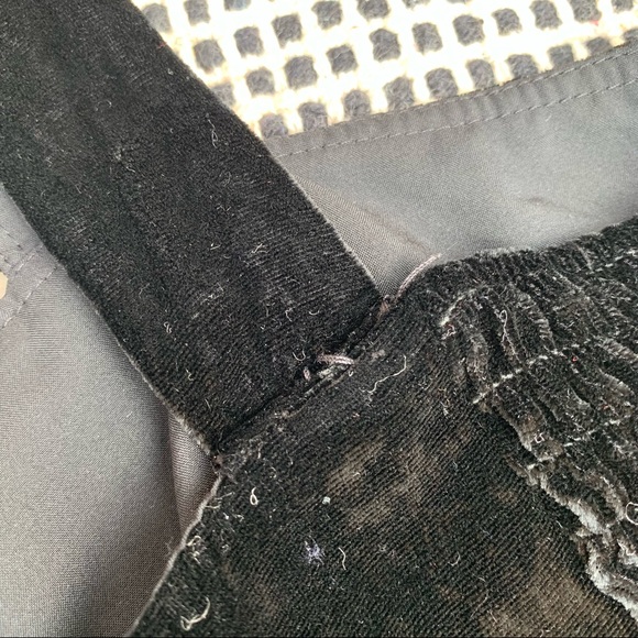 Madewell Black Velvet Cropped Jumpsuit size 4 - Picture 9 of 9